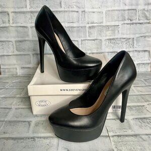 Steve Madden- Deserve Platform Stiletto-Black- New 7.5